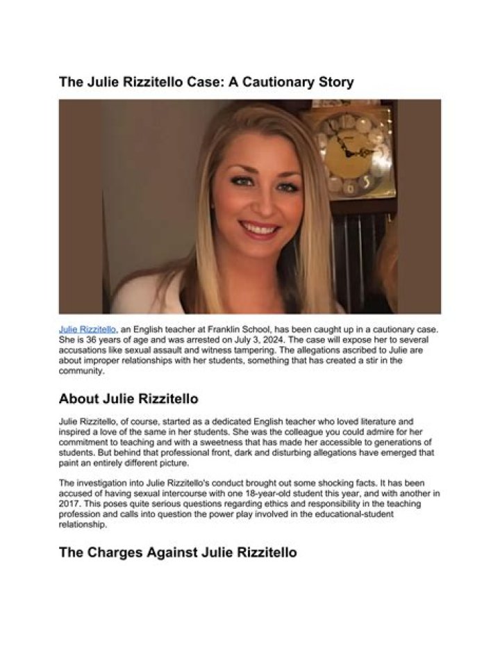 Exploring the Life and Impact of Julie Rizzitello
